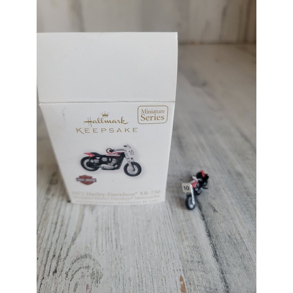 Hallmark 1972‎ Harley Davidson XR-750 mini ornament Xmas